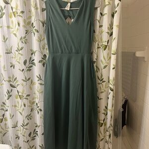 Pact Dark Forest Fit & Flare Midi Dress — Rare, Discontinued — Size S